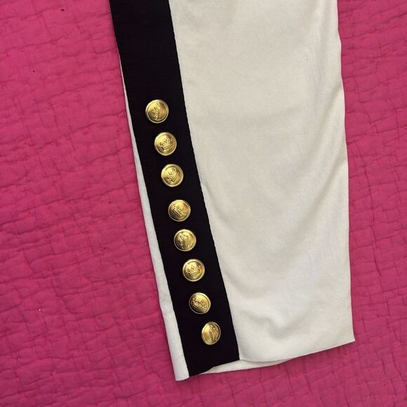 Dolce& Gabbana white tux button detailed high waist pants, US6 - Picture 4 of 9